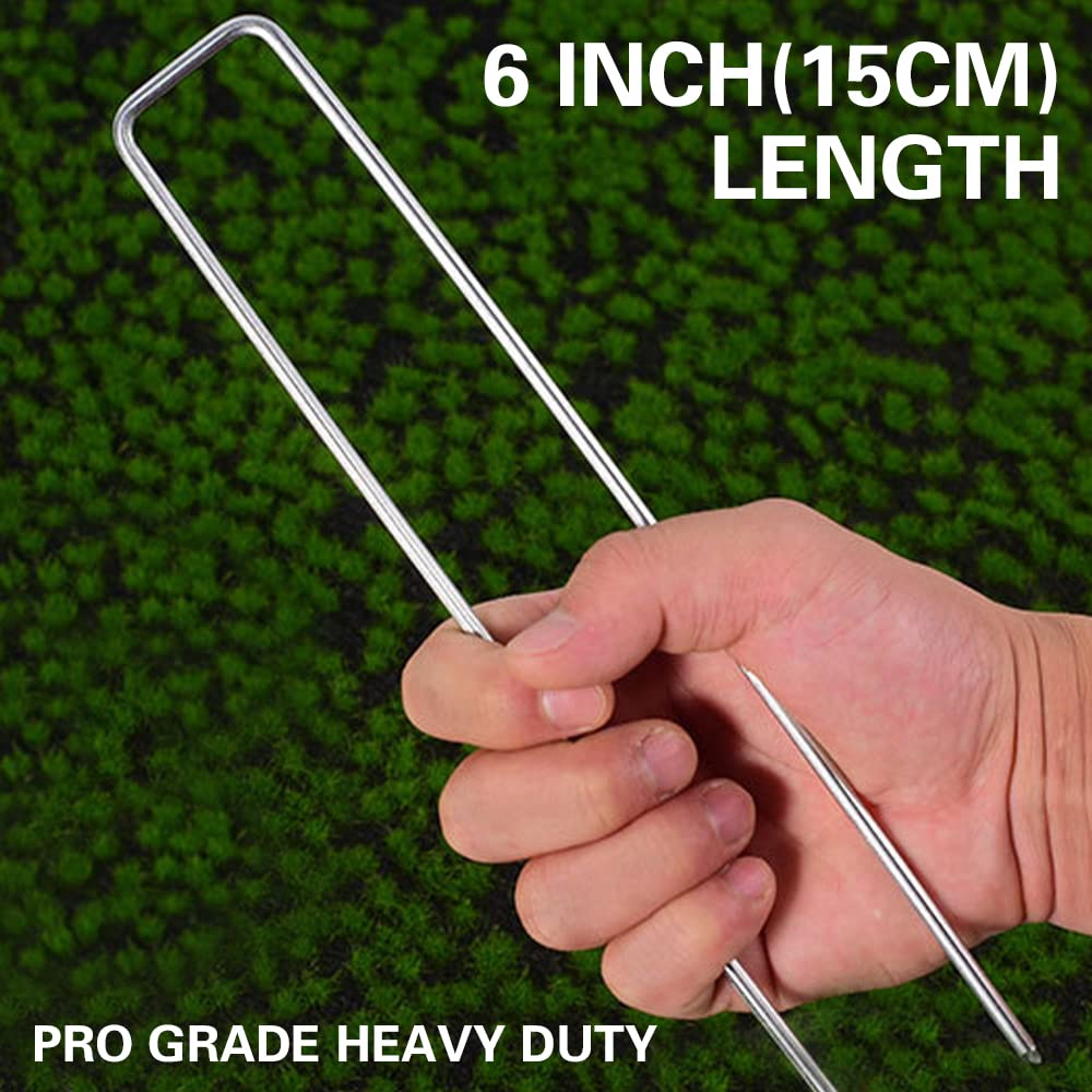 Bakulyor pins holding artificial turf edges firmly to prevent shifting