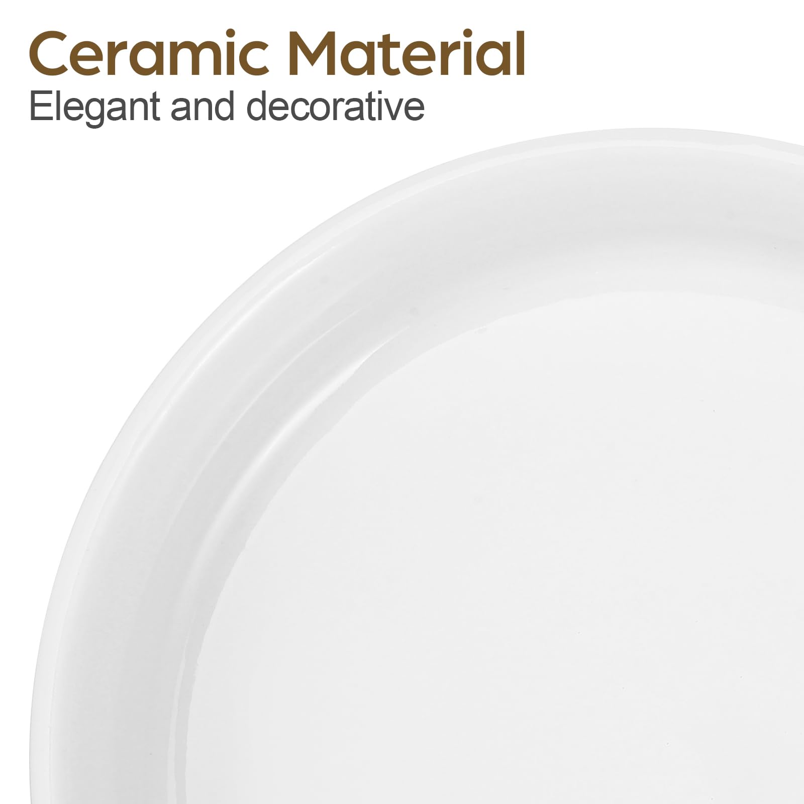 balacoo close-up of white glaze texture highlighting durable finish