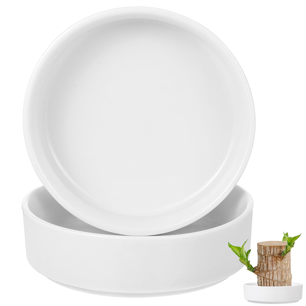 balacoo front view ceramic tray showcasing clean design and tabletop protection