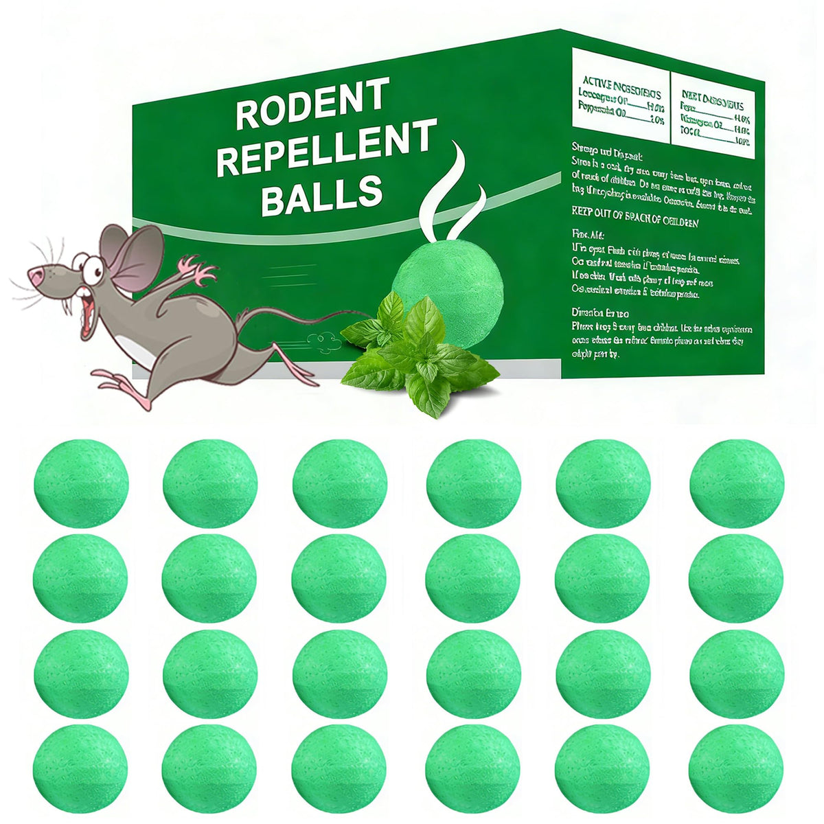 Balancexlite Plus front packaging showing 32 natural peppermint pellets for easy placement