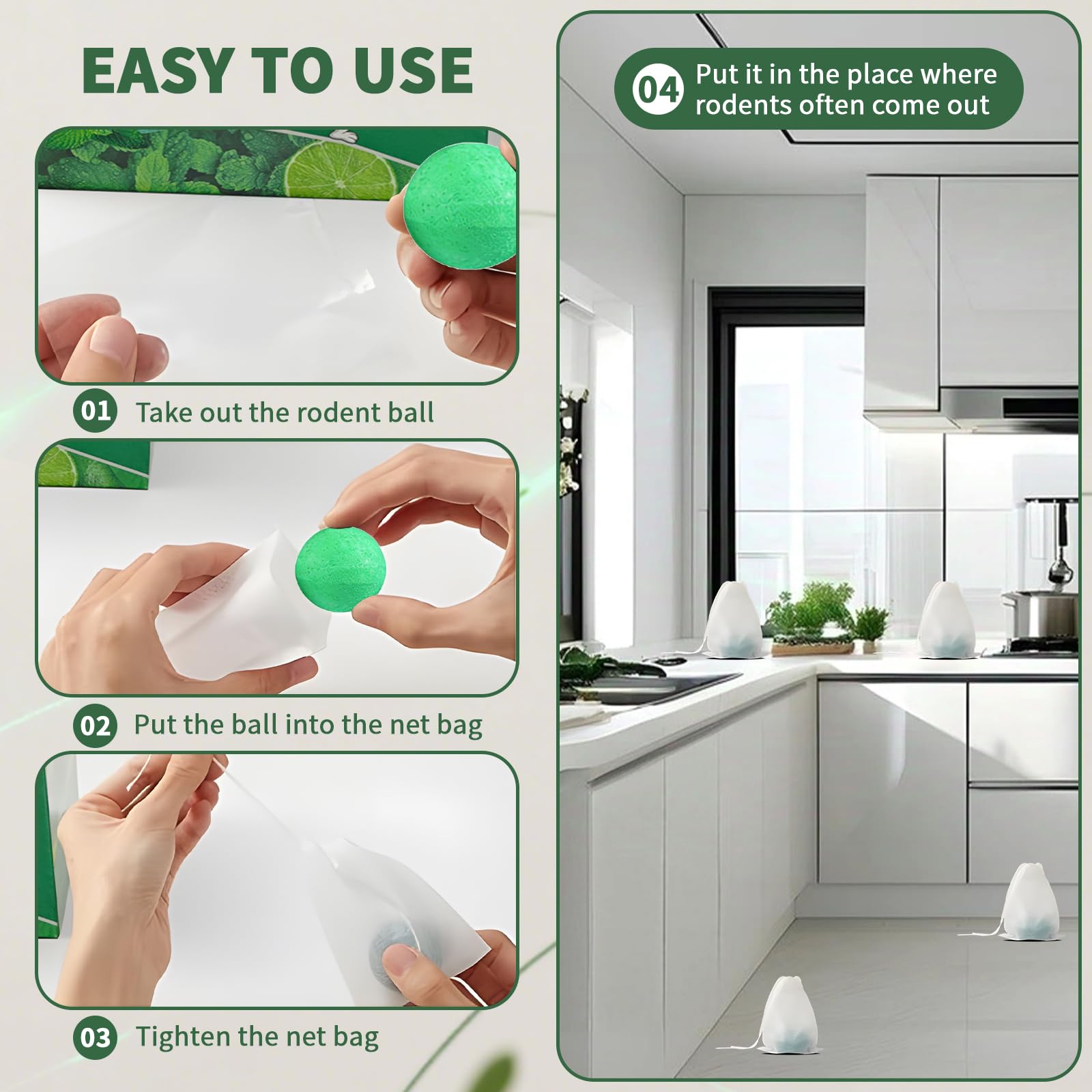 Balancexlite Plus pellet on garage shelf deterring rodents from storage spaces