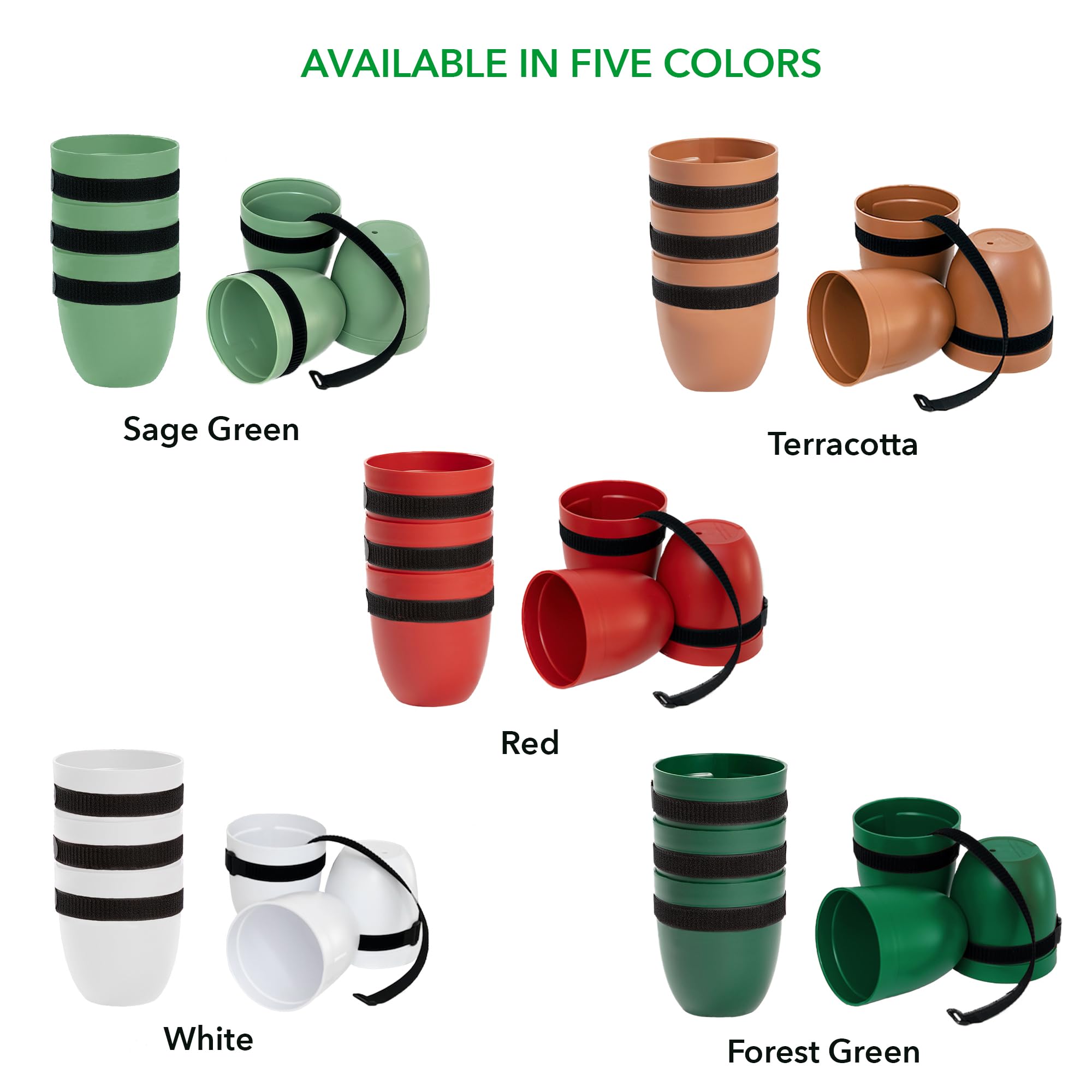 Balcony Buddies next to a 6-inch nursery pot showing compatible sizing benefit