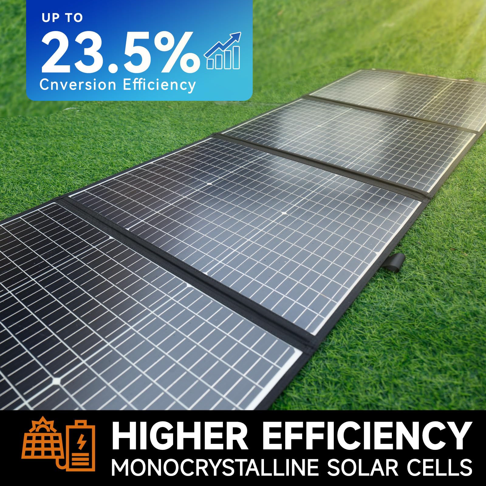 BALDR panel fully open in sunlight delivering high output for generators