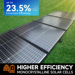 BALDR panel fully open in sunlight delivering high output for generators