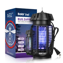 Baldr front view bug zapper showing protective housing and elegant design, protects outdoor space