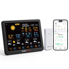BaldrTherm front display showing forecast and readings for quick decisions
