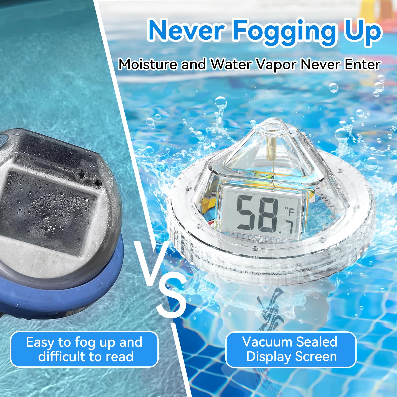 BaldrTherm floating in spa showing real-world use and consistent temperature control