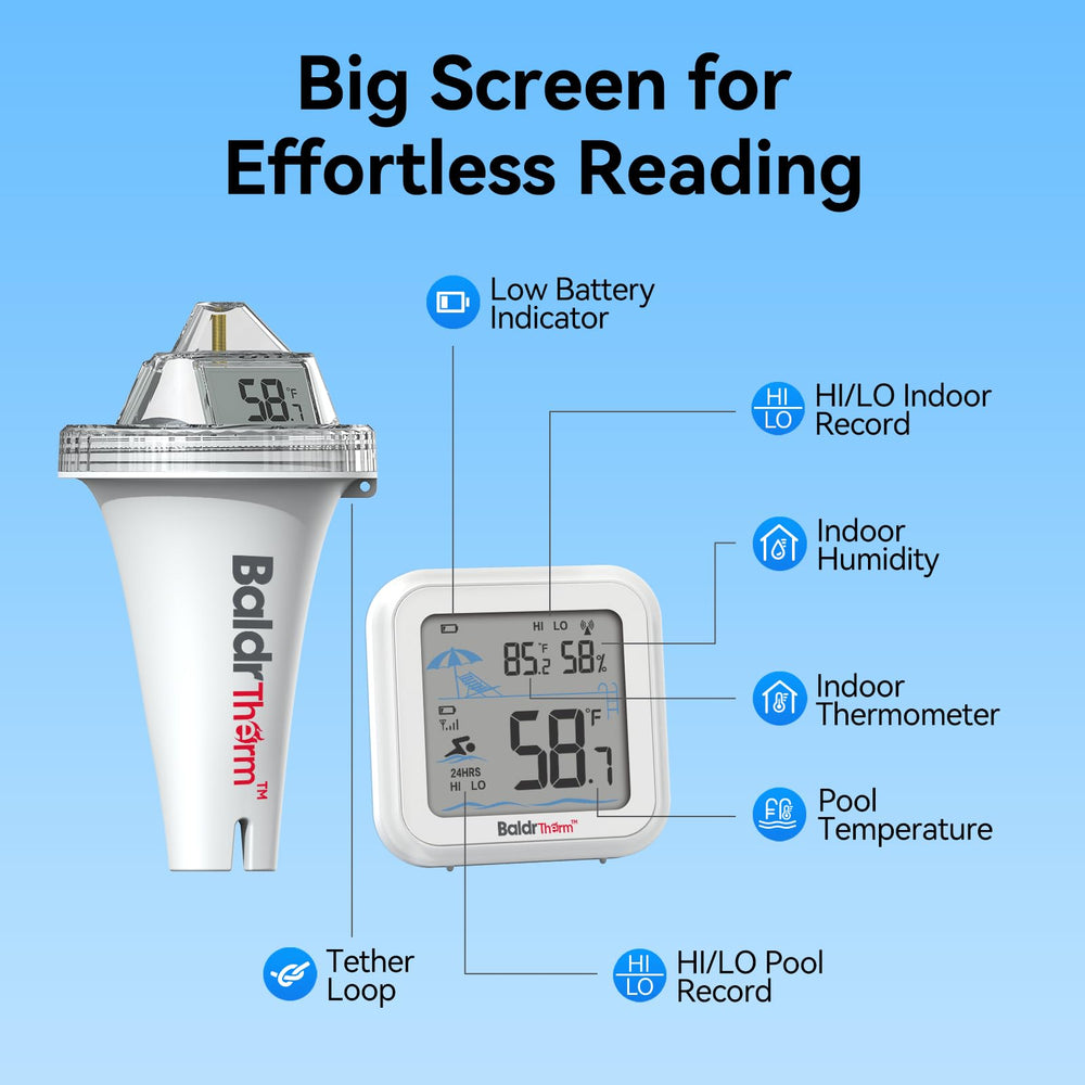 BaldrTherm held in hand for size comparison showing compact portable convenience