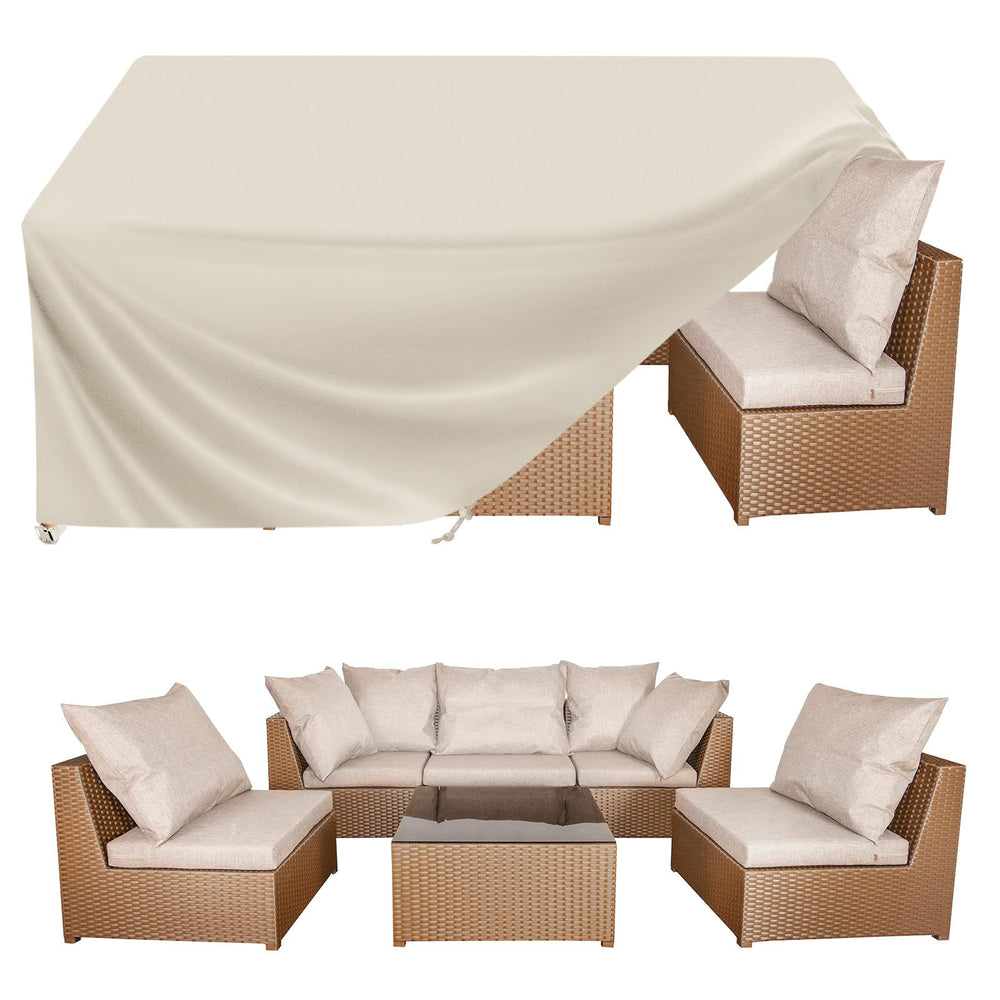 BALEINE front view patio table cover showing full waterproof protection