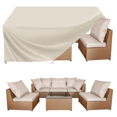 BALEINE front view patio table cover showing full waterproof protection