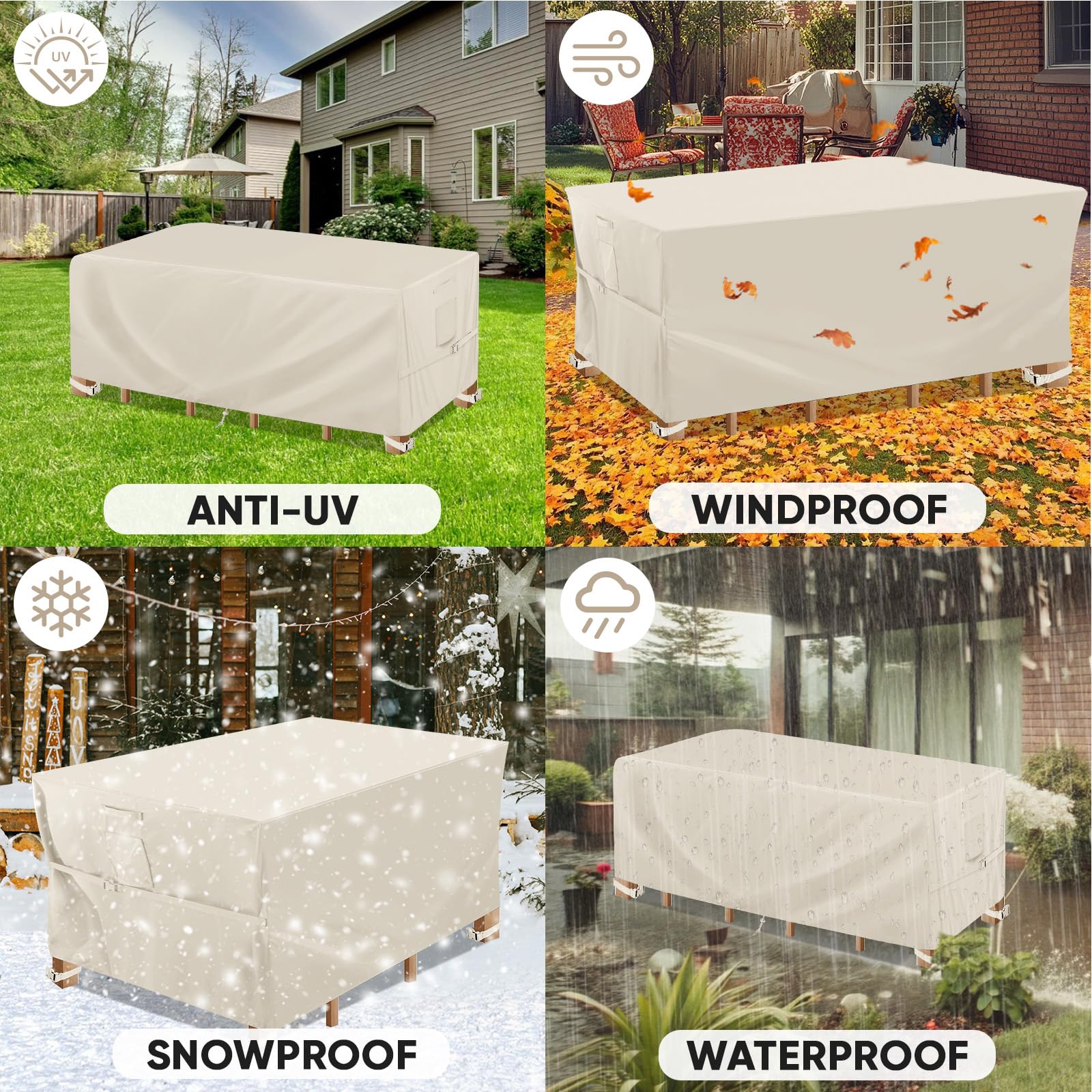 BALEINE lifestyle backyard setting showing durable cover in use outdoors