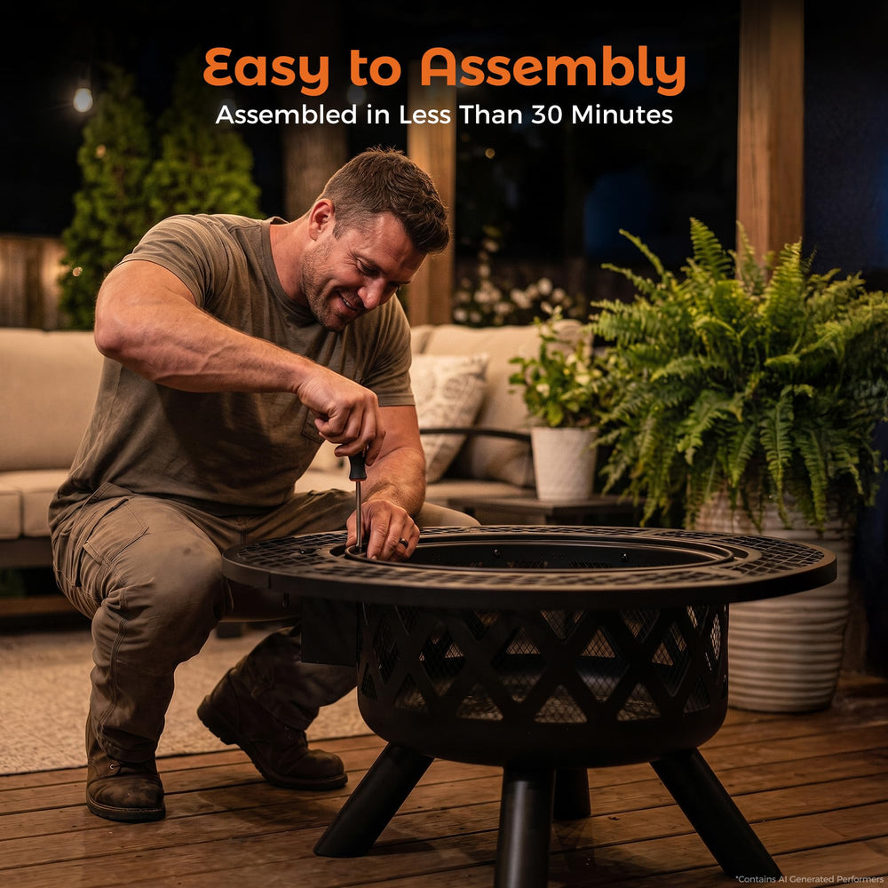 BALI OUTDOORS parts laid out for assembly demonstrating quick setup benefit
