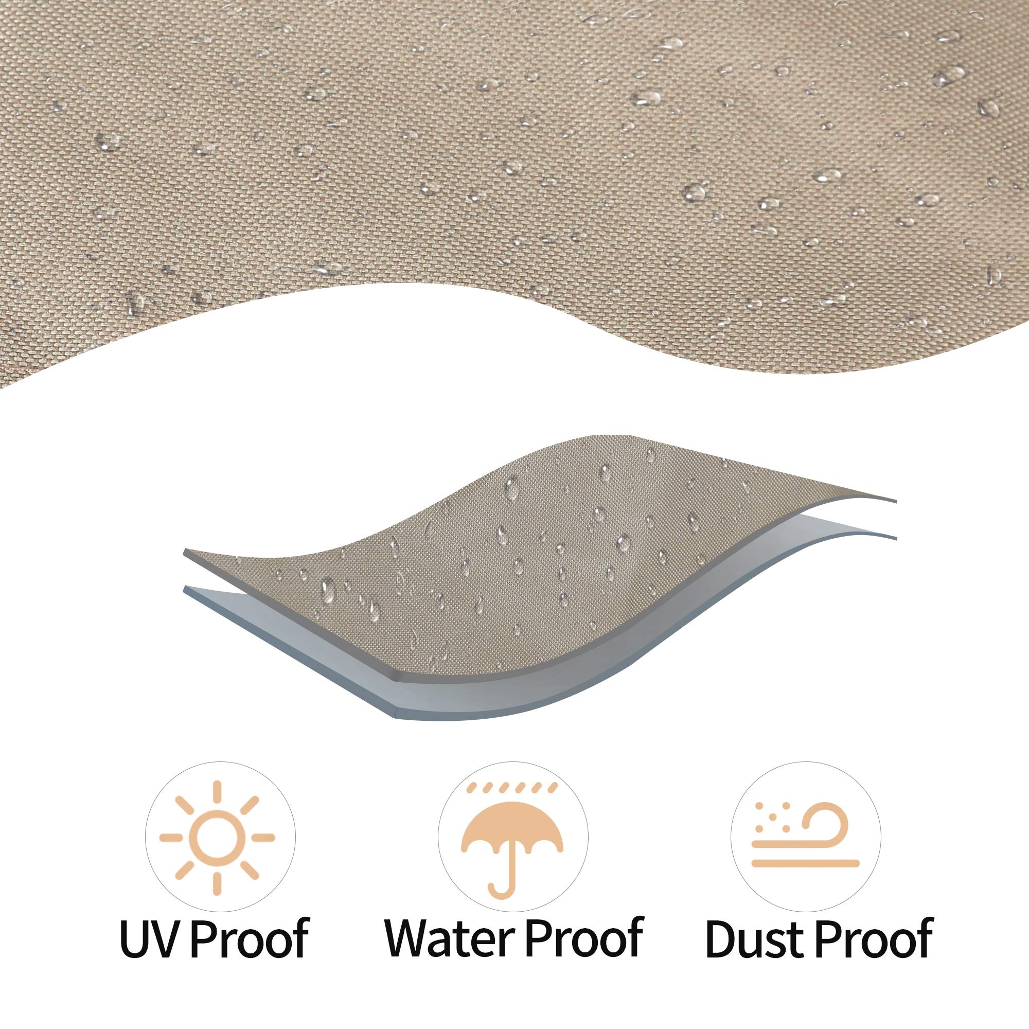 BALI OUTDOORS close-up of PVC-coated fabric texture for durable protection