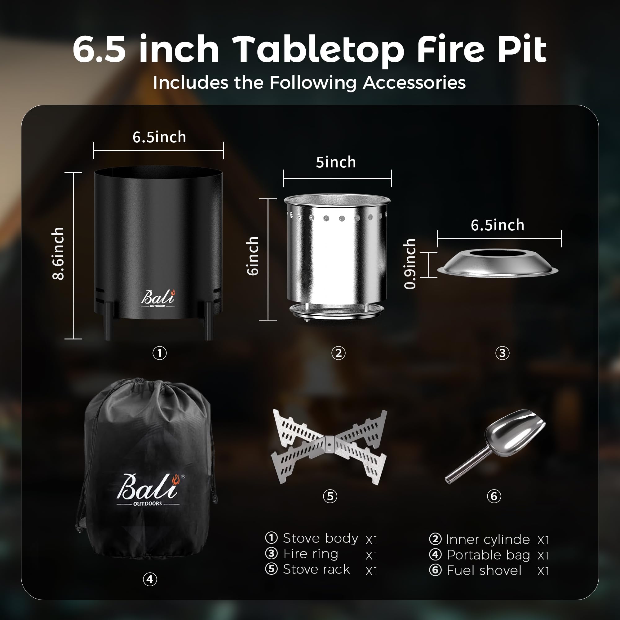 bali outdoors scale comparison next to coffee mug showing small footprint and portability