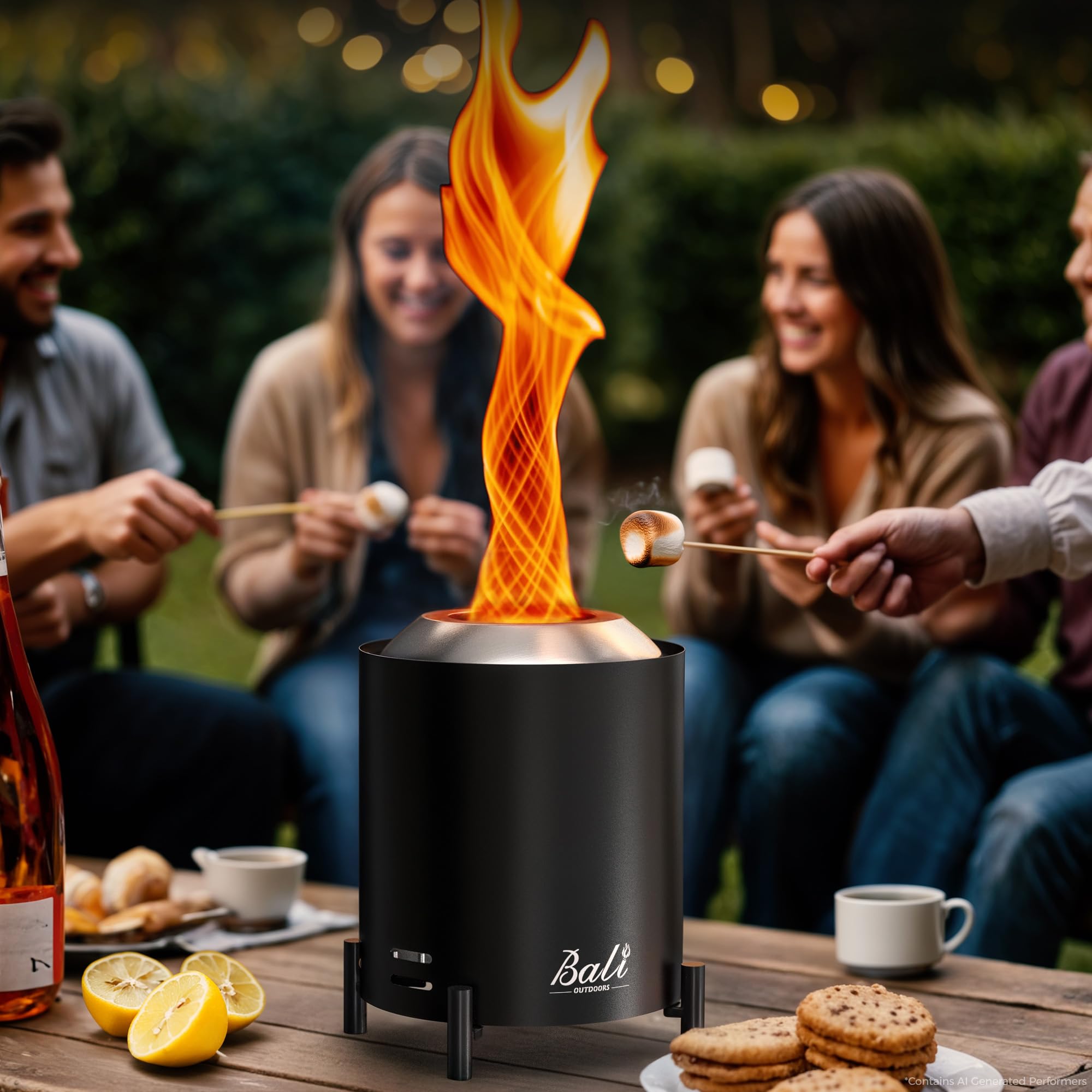 bali outdoors side profile stainless steel finish demonstrates durable build and portability