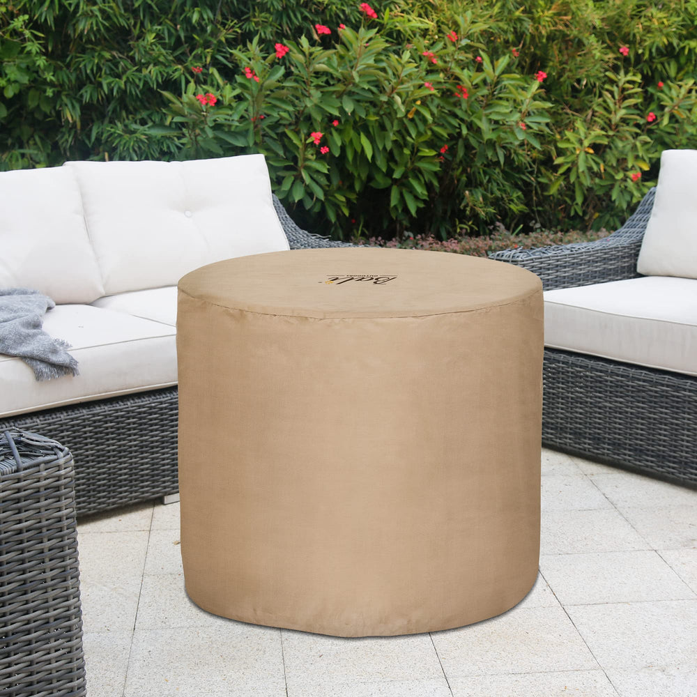 BALI OUTDOORS next to measuring tape showing fit for 30 inch fire pits