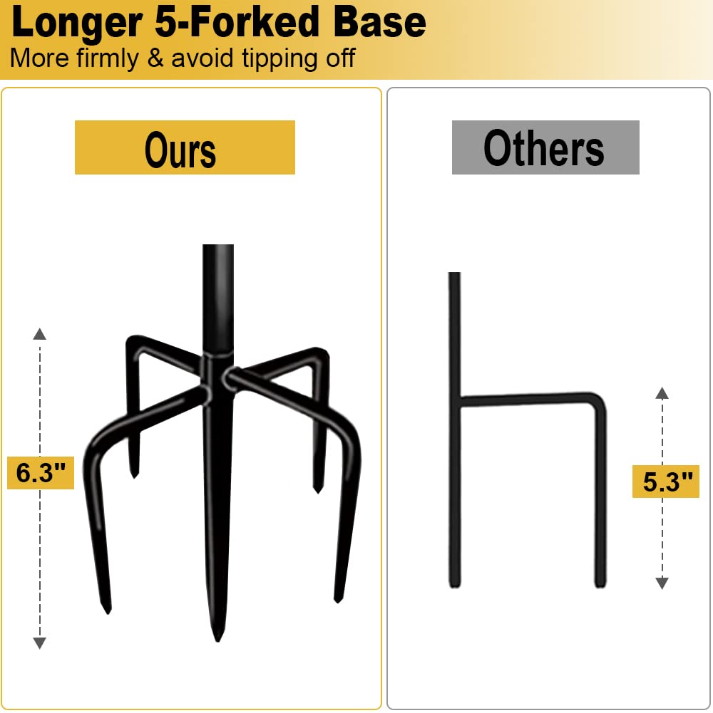 BALIE SPACE five-forked base inserted into soil offering extra stability