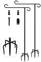 BALIE SPACE front view assembled flag pole showing full height and tidy display
