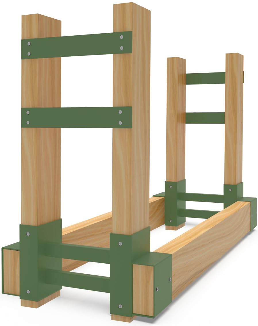 BALIE SPACE front view of green brackets showing fit and stability benefit