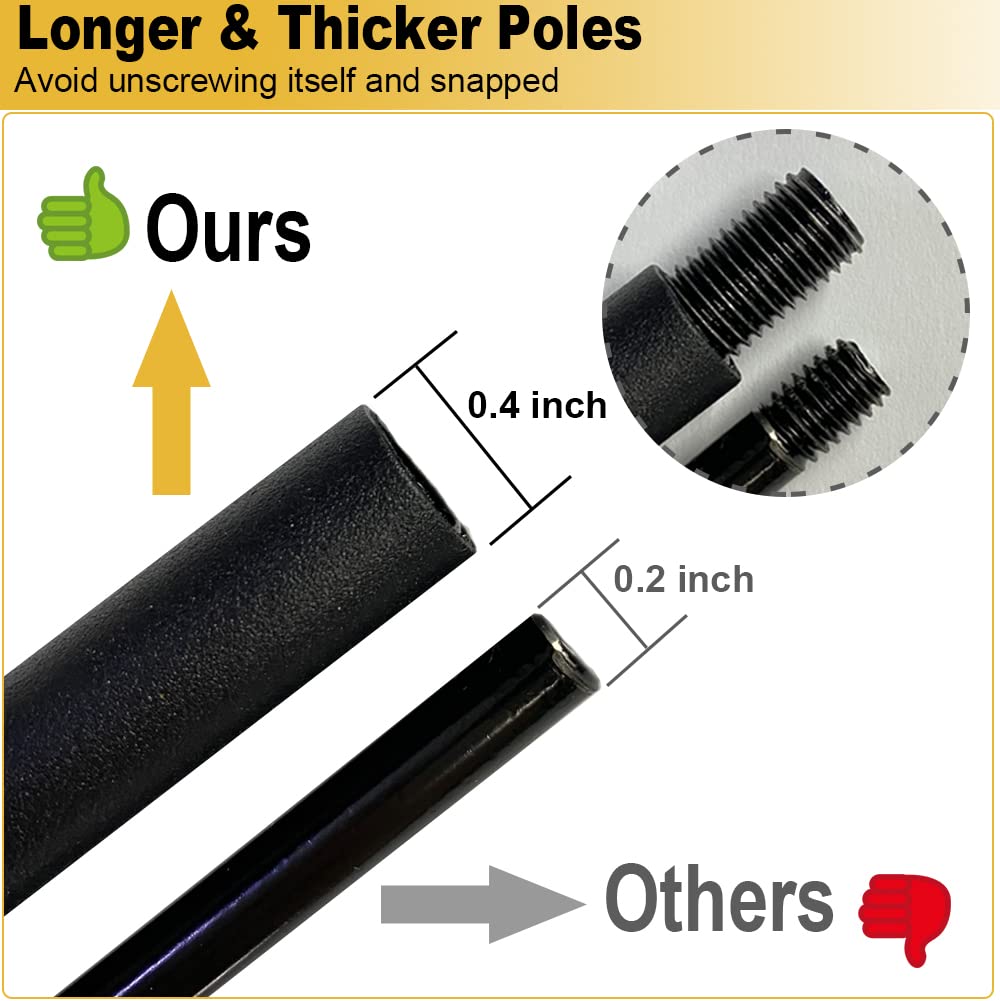 BALIE SPACE removable middle pipes shown to demonstrate height adjustment