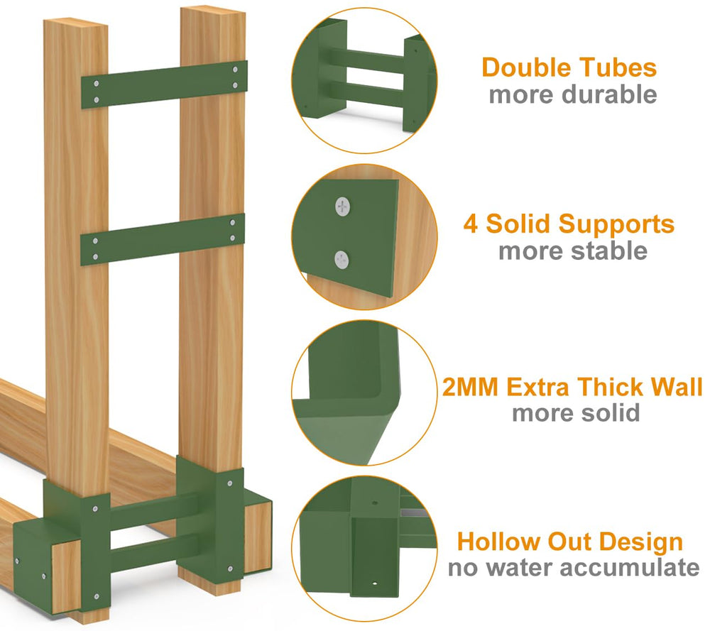 BALIE SPACE installed brackets with 2x4 lumber demonstrating custom length build