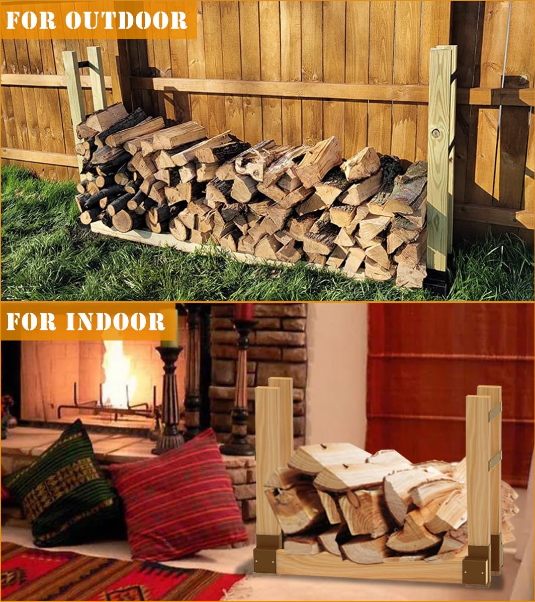 BALIE SPACE backyard scene with stacked firewood showing organized outdoor storage