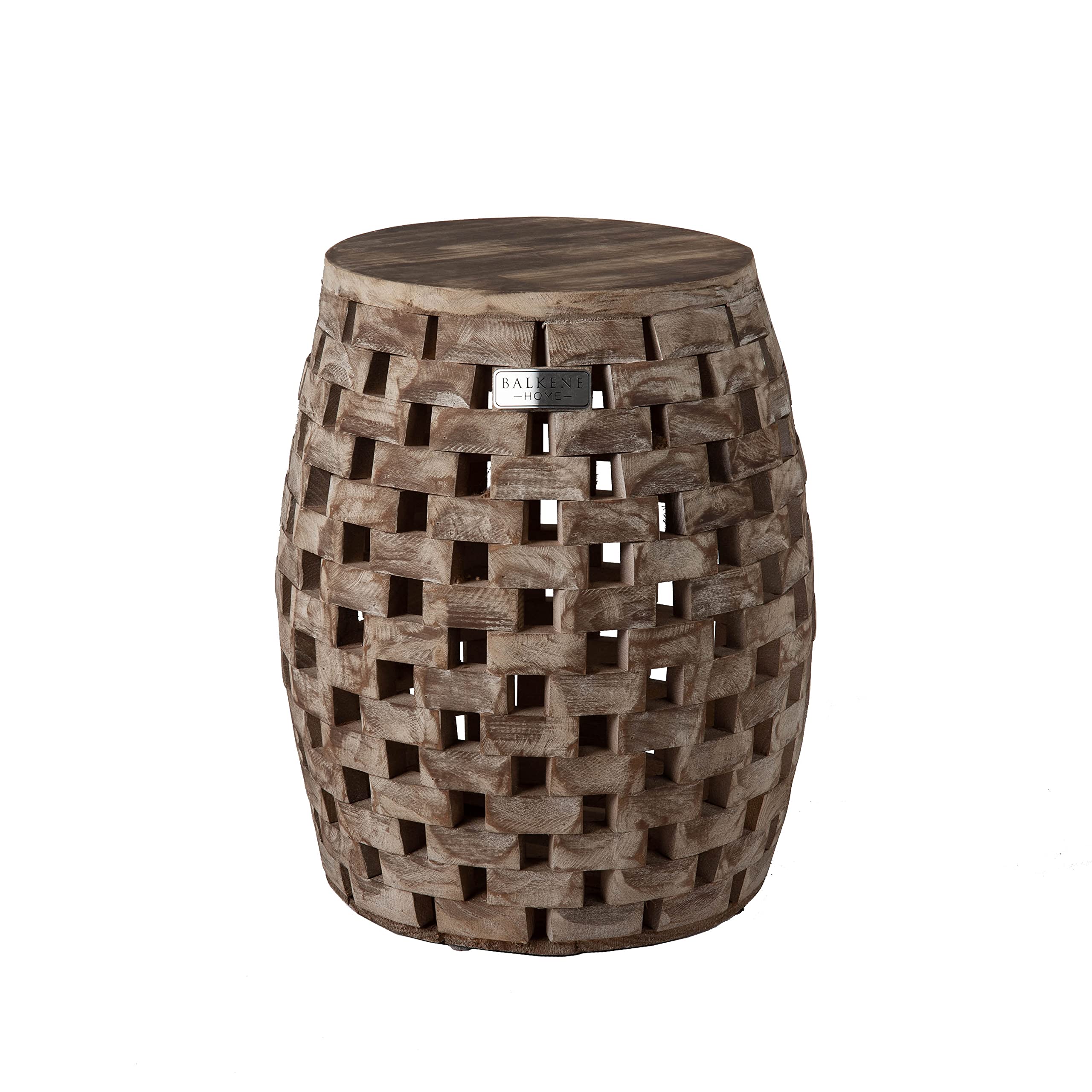 Balkene Home Maya oval front view showing rustic silhouette and portability