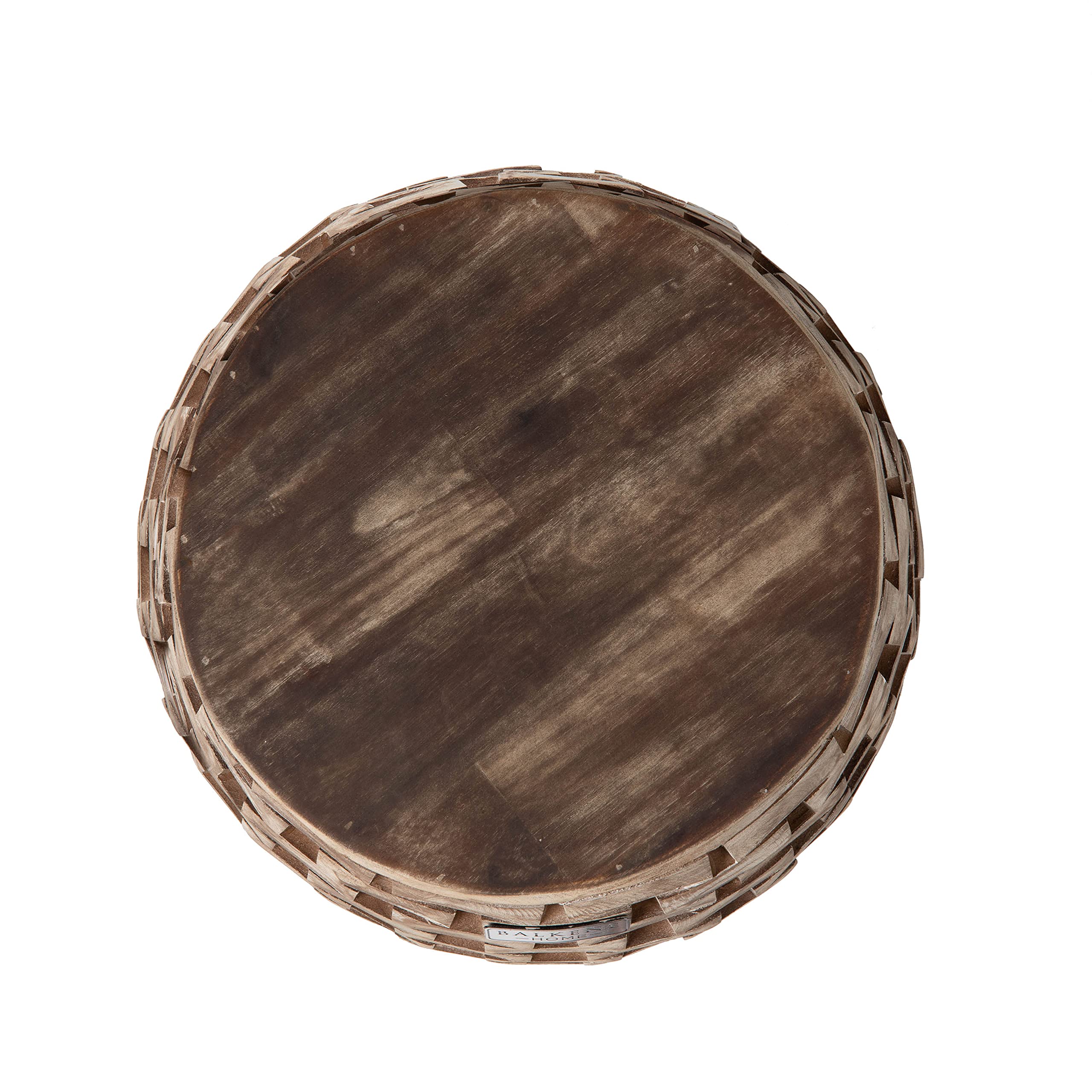 Balkene Home Maya oval side grain close-up revealing reclaimed wood texture