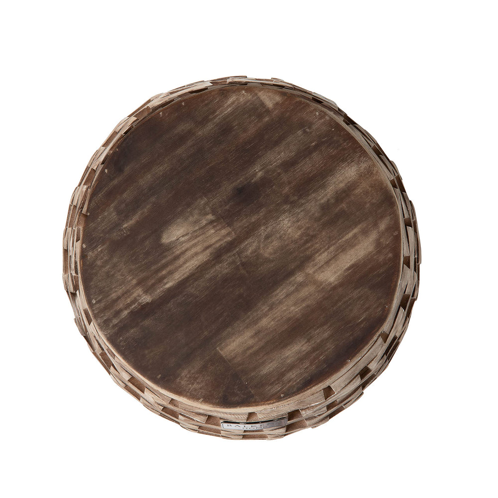 Balkene Home Maya oval side grain close-up revealing reclaimed wood texture