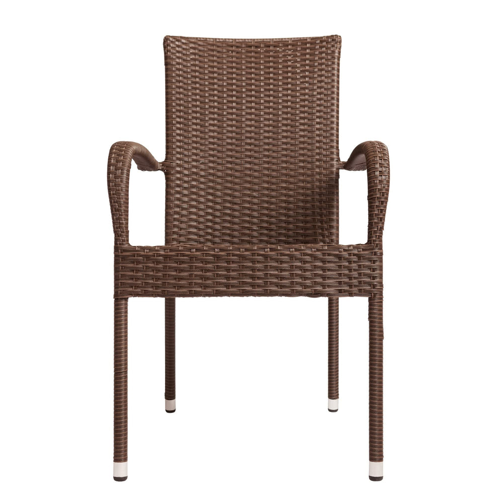 Balkene Home stacked chairs in storage showing space-saving convenience