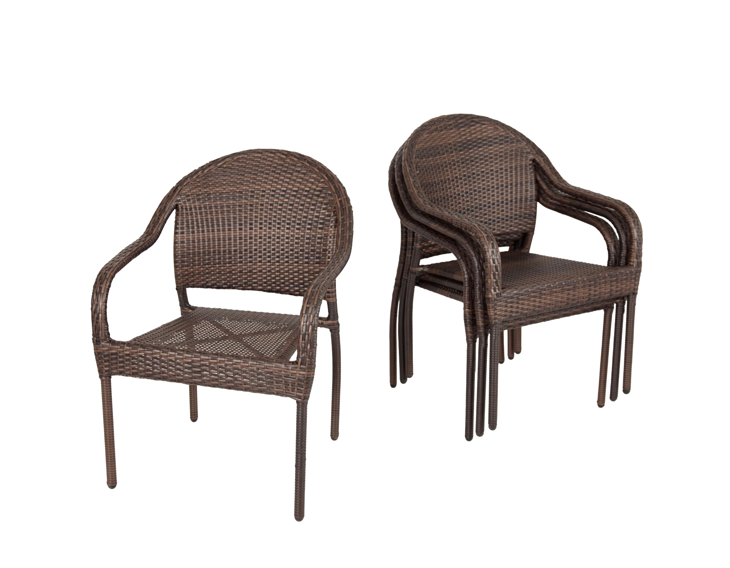 Balkene Home front view of mocha Rhodos café chair showing finished look and versatility