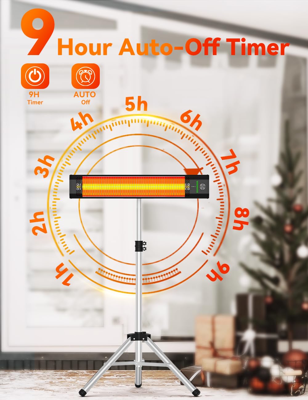 BALKO remote and timer display, convenient 20ft control and 9-hour scheduling