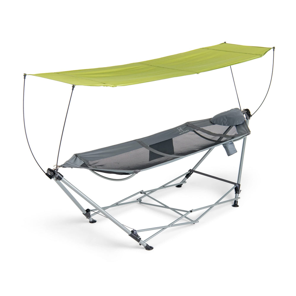 BALTORO Lucania front view in packaging showing compact portability and quick setup
