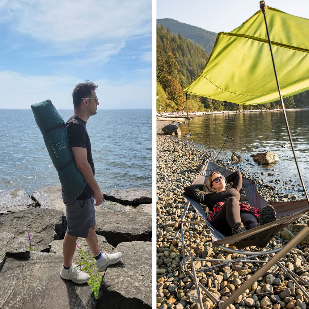 BALTORO Lucania with person for scale showing comfortable size and real-world use