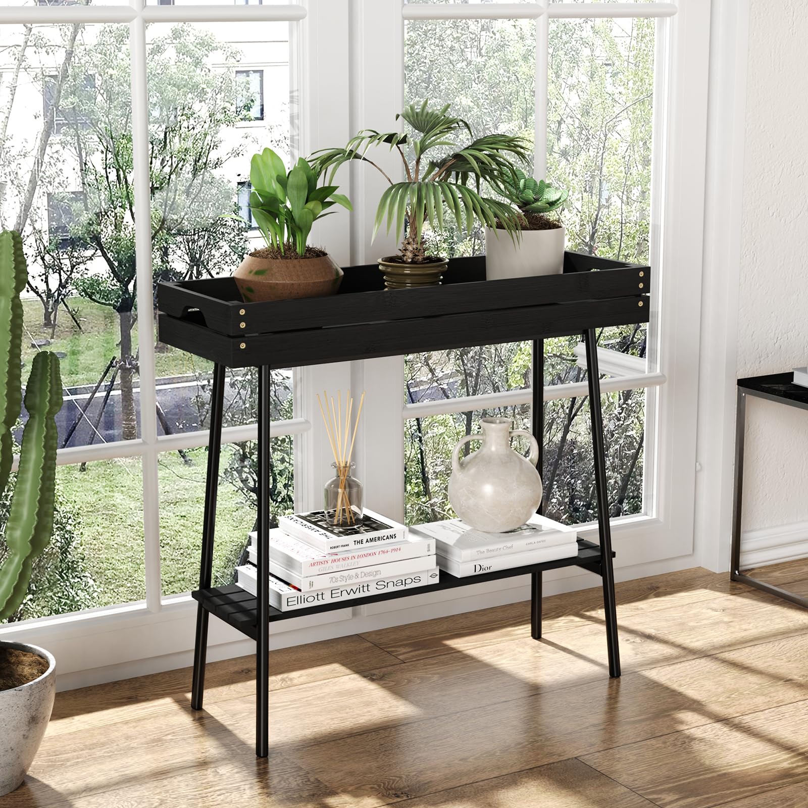 BAMBANG plant stand in windowsill bathing plants in light, space-saving benefit
