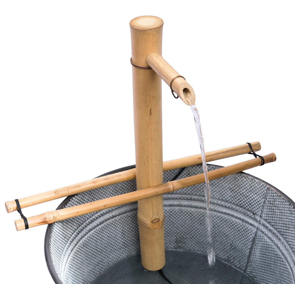 Bamboo Accents 18 inch front view showing bold waterfall and natural appeal