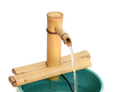 Bamboo Accents front view of 7 inch spout showing bold waterfall benefit