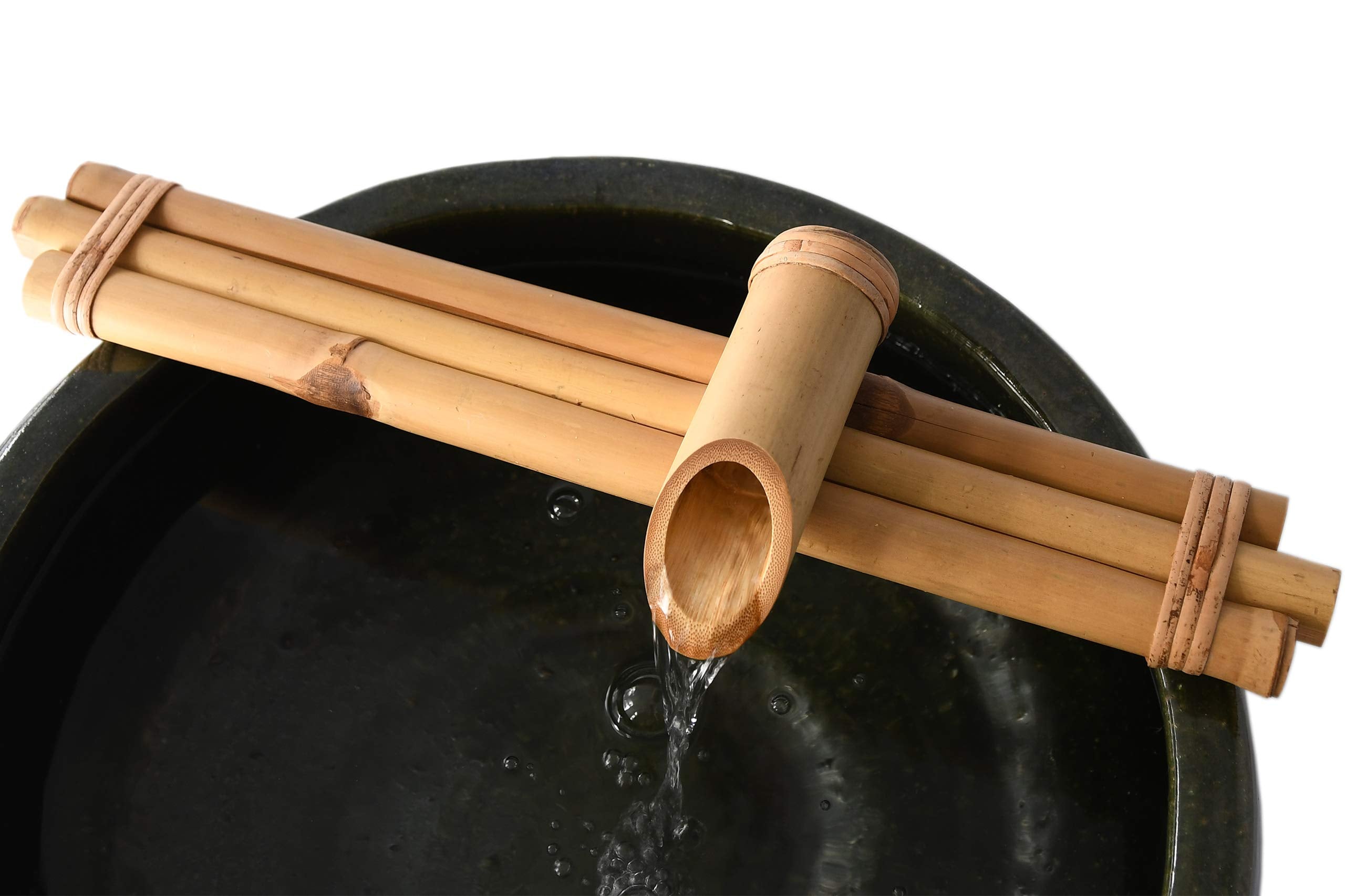 Bamboo Accents in basin scale comparison demonstrating size fit for containers benefit