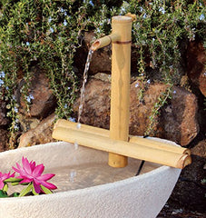 Bamboo Accents submersible pump and hose connection for quiet operation benefit