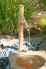 Bamboo Accents close-up of water flow creating an elegant continuous pour benefit