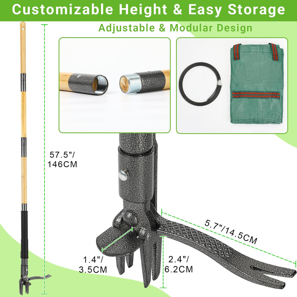 Bamda bamboo handle close-up, demonstrates comfortable ergonomic grip