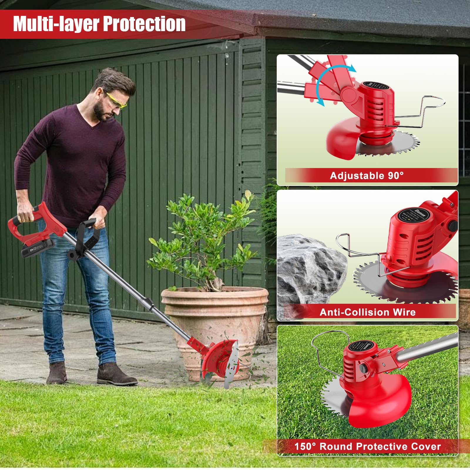 Bamse adjustable pole and handle detail improving user comfort and reach