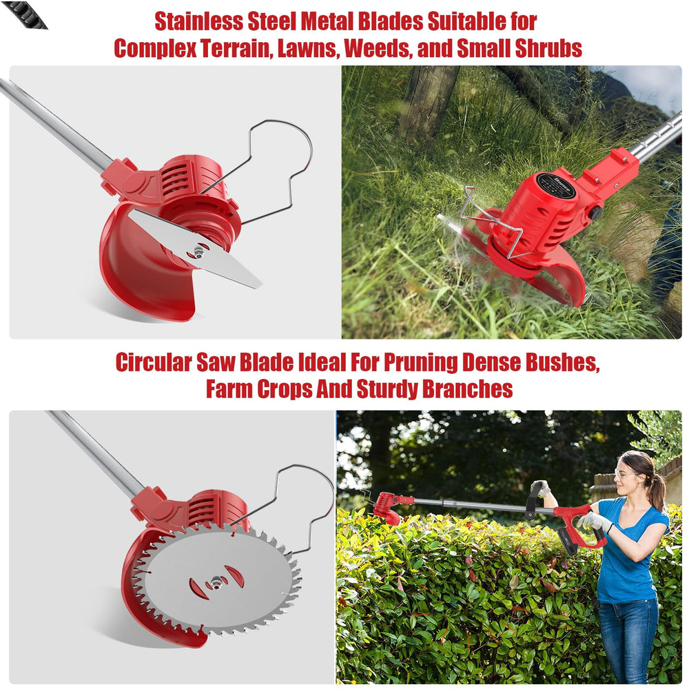Bamse rotating guard and dual safety lock reducing accidental starts and debris