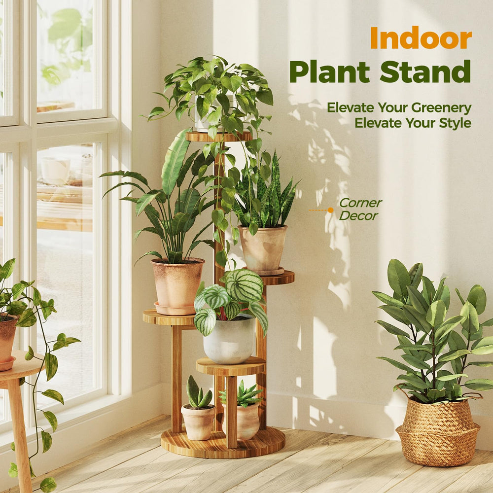Bamworld plant stand on balcony styled with succulents to maximize outdoor planting space