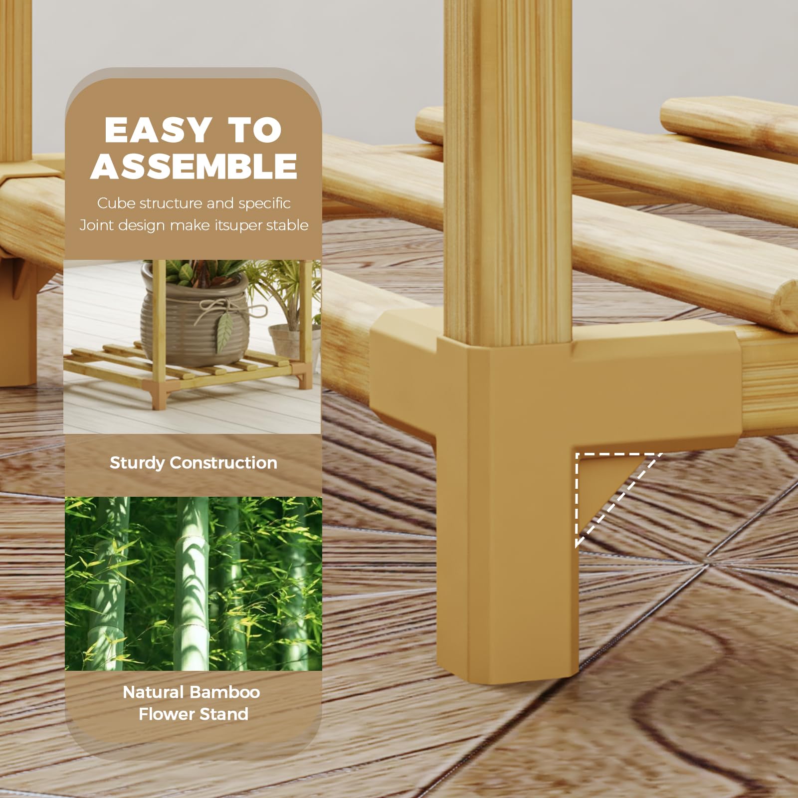 Bamworld side detail showing triangle stability and reinforced joints for sturdiness