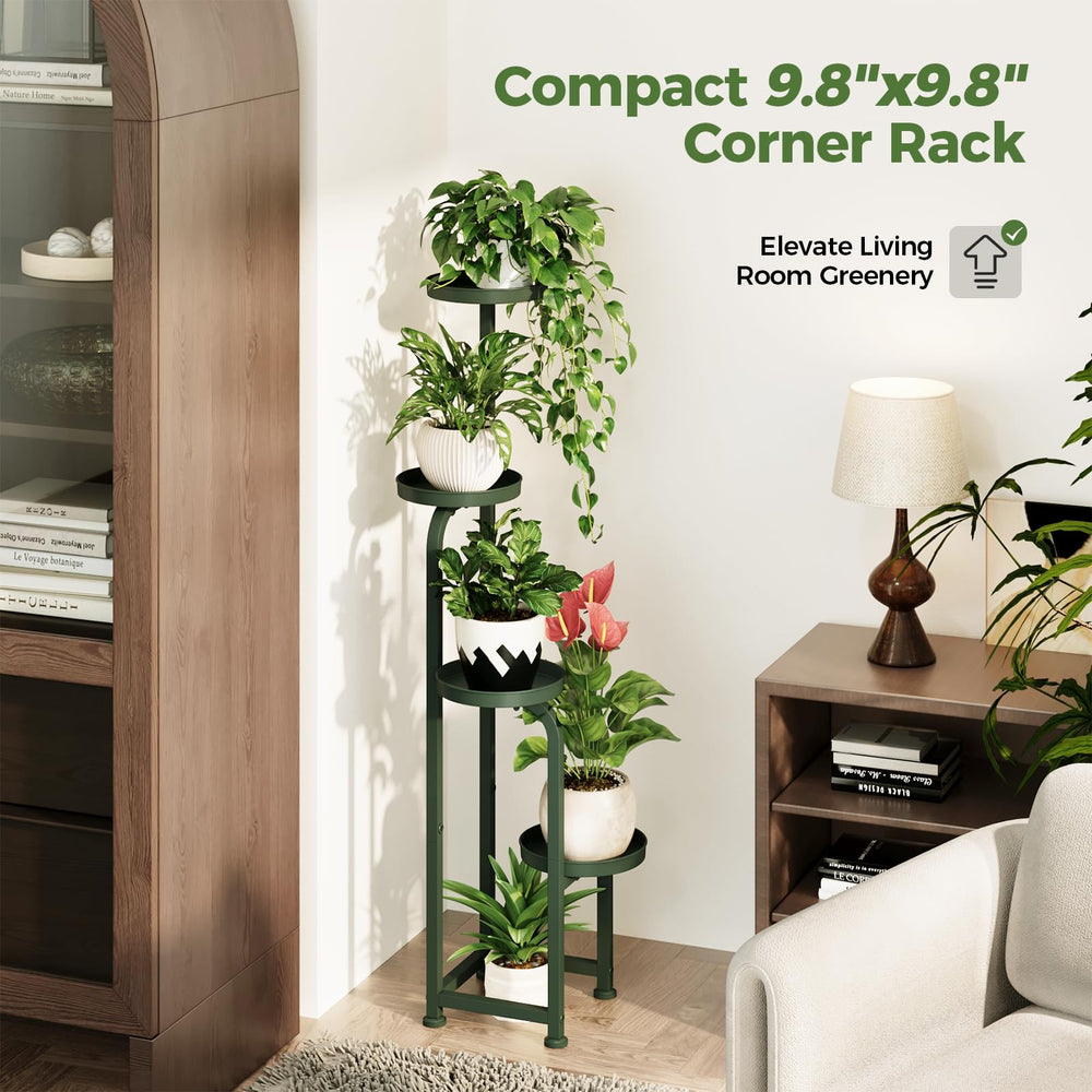 Bamworld staged with plants in a living room benefit space-saving display