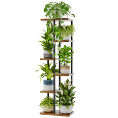 Bamworld front view corner shelf showing space-saving display benefit