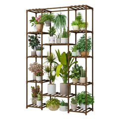 Bamworld front view of full plant stand showing vertical display benefit