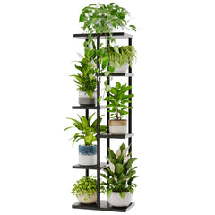 Bamworld front view full stand showing six tiers and corner fit benefit