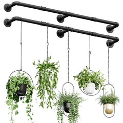 Bamworld front view mounted in window showing tidy hanging plants and space saving benefit